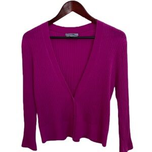 🦄 100% Cashmere Classiques Entier Nordstrom Button-Down Cardigan, Purple Pink XL
